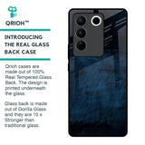 Dark Blue Grunge Glass Case for Vivo V27 5G