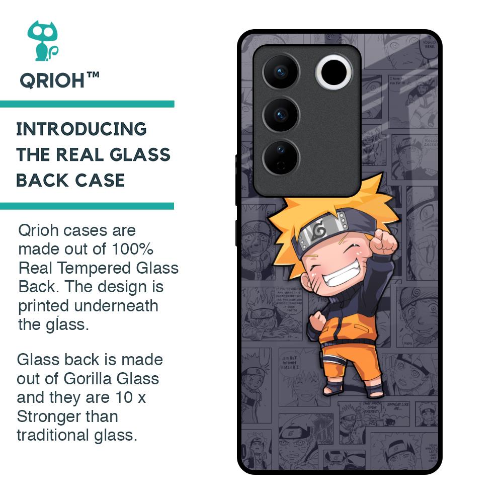 Orange Chubby Glass Case for Vivo V27 5G
