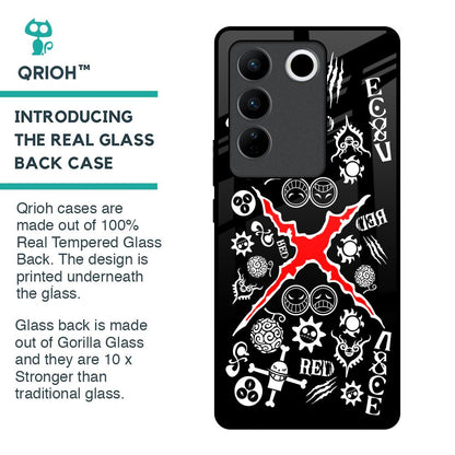 Red Zone Glass Case for Vivo V27 5G