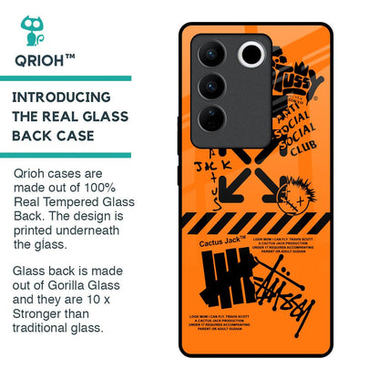 Anti Social Club Glass Case for Vivo V27 5G