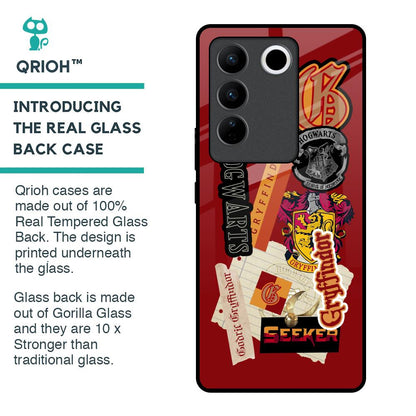 Gryffindor Glass Case for Vivo V27 5G