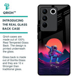 Retro Astronaut Glass Case for Vivo V27 5G