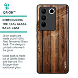 Timber Printed Glass Case for Vivo V27 5G