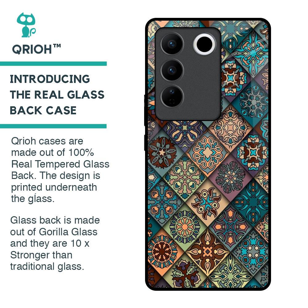 Retro Art Glass Case for Vivo V27 5G