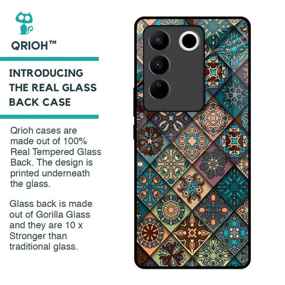 Retro Art Glass Case for Vivo V27 5G