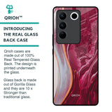 Crimson Ruby Glass Case for Vivo V27 5G