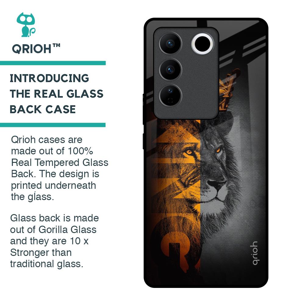 King Of Forest Glass Case for Vivo V27 5G