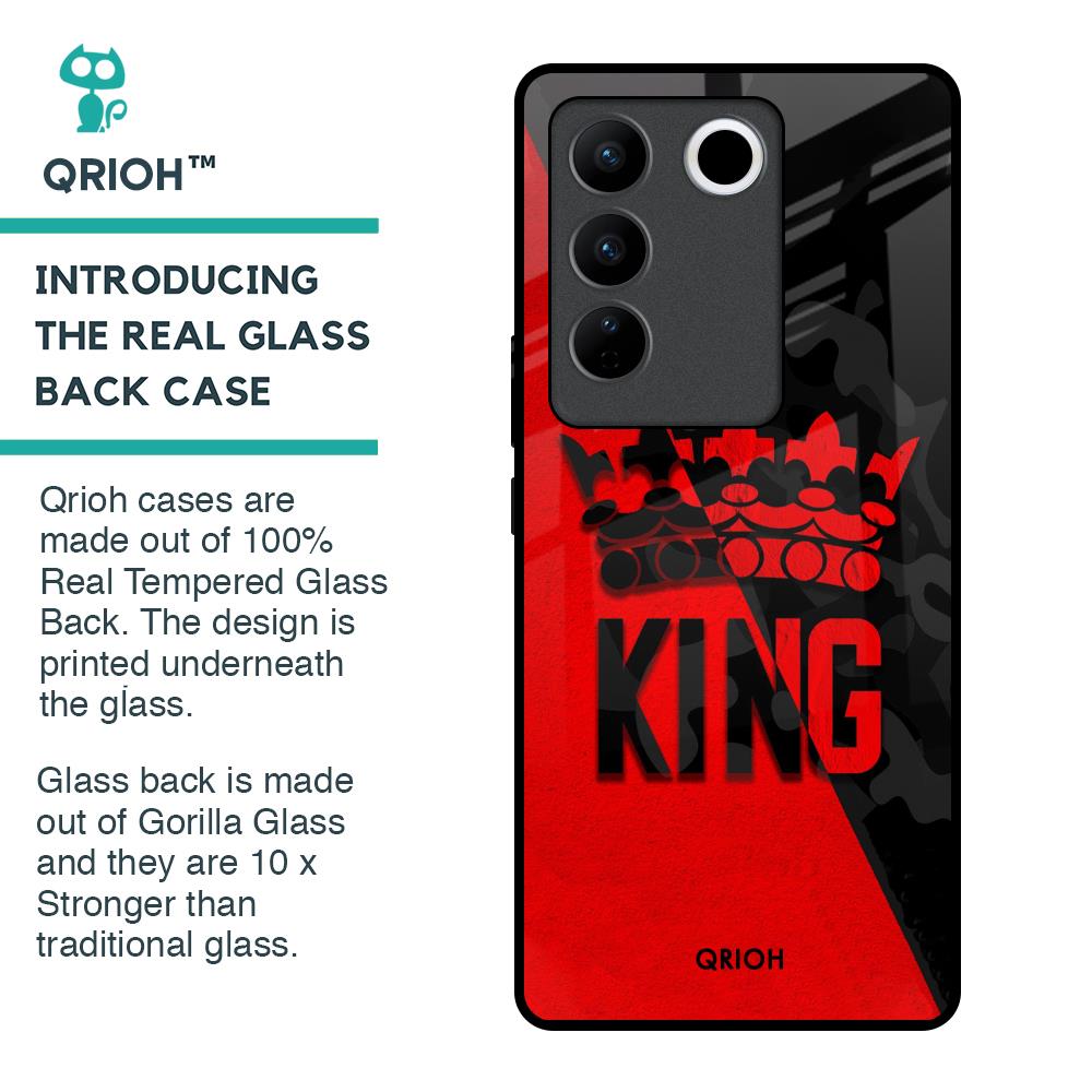 I Am A King Glass Case for Vivo V27 5G