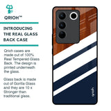 Bold Stripes Glass Case for Vivo V27 5G