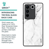 Modern White Marble Glass Case for Vivo V27 5G