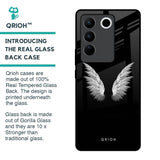 White Angel Wings Glass Case for Vivo V27 5G