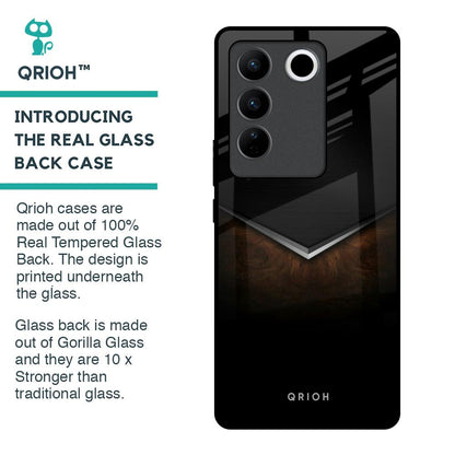 Dark Walnut Glass Case for Vivo V27 5G