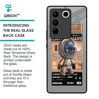 Space Ticket Glass Case for Vivo V27 5G