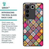 Multicolor Mandala Glass Case for Vivo V27 5G