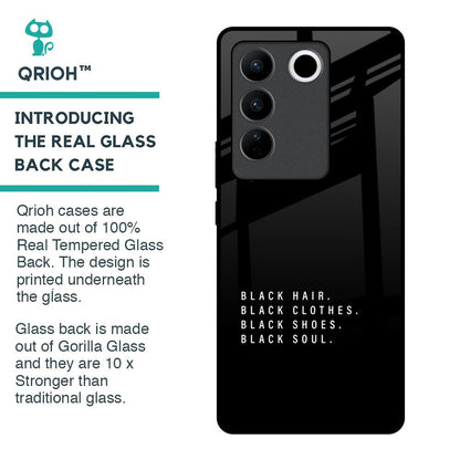 Black Soul Glass Case for Vivo V27 5G