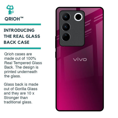Pink Burst Glass Case for Vivo V27 5G