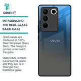 Blue Grey Ombre Glass Case for Vivo V27 5G