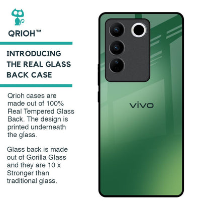 Green Grunge Texture Glass Case for Vivo V27 5G