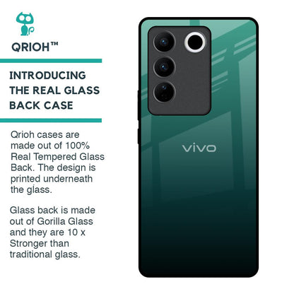 Palm Green Glass Case For Vivo V27 5G