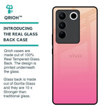Pastel Pink Gradient Glass Case For Vivo V27 5G