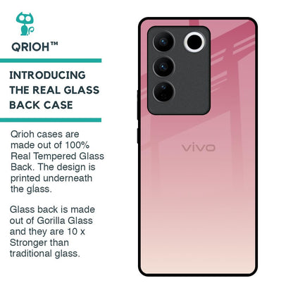 Blooming Pink Glass Case for Vivo V27 5G