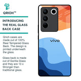 Wavy Color Pattern Glass Case for Vivo V27 5G