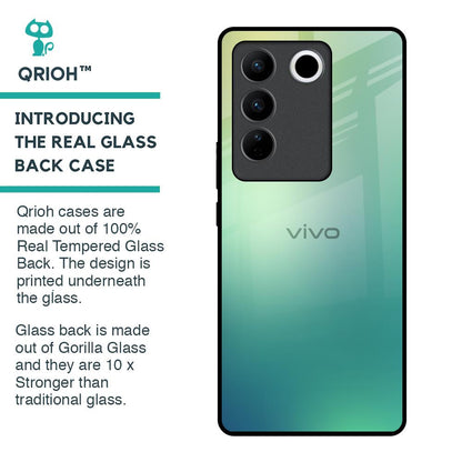 Dusty Green Glass Case for Vivo V27 5G