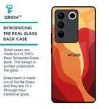 Magma Color Pattern Glass Case for Vivo V27 5G