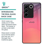 Sunset Orange Glass Case for Vivo V27 5G