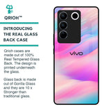 Colorful Waves Glass case for Vivo V27 5G