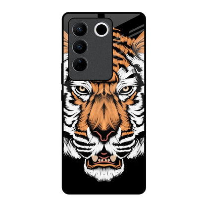 Angry Tiger Vivo V27 Pro 5G Glass Back Cover Online