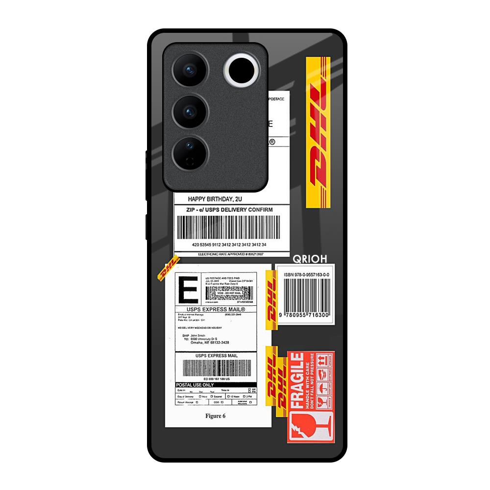 Cool Barcode Label Vivo V27 Pro 5G Glass Back Cover Online