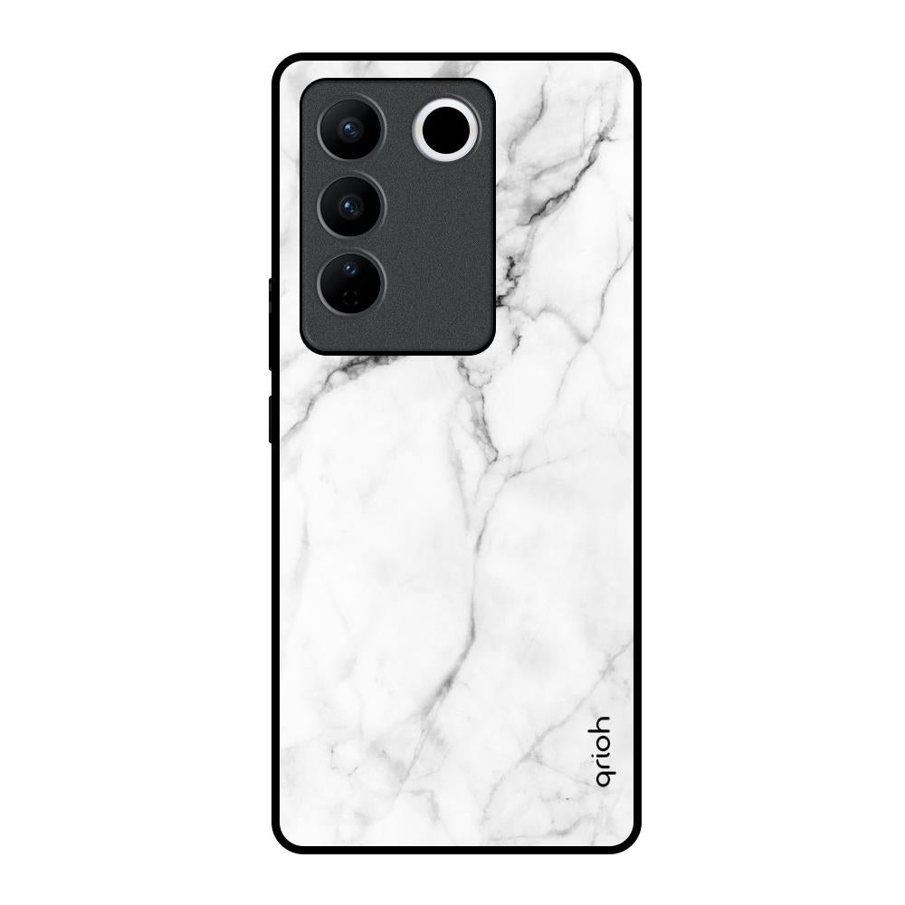 Modern White Marble Vivo V27 Pro 5G Glass Back Cover Online
