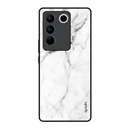 Modern White Marble Vivo V27 Pro 5G Glass Back Cover Online