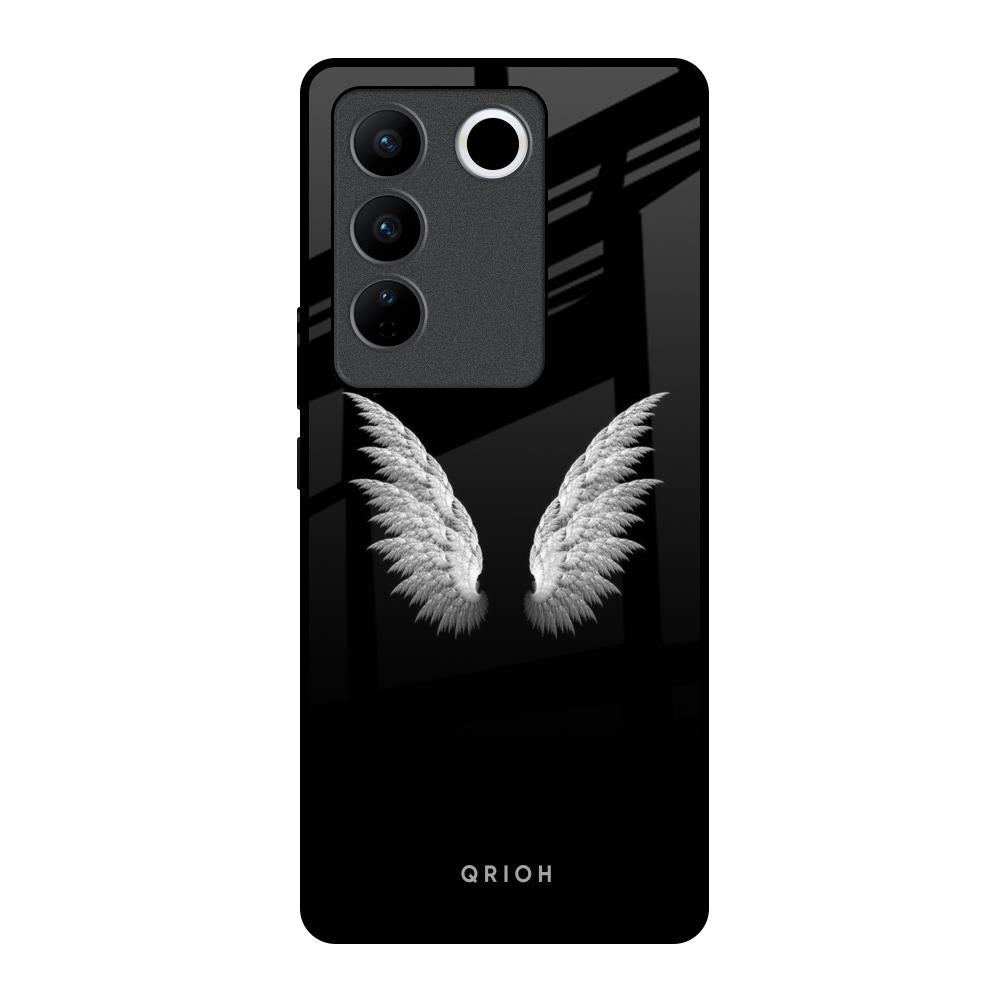 White Angel Wings Vivo V27 Pro 5G Glass Back Cover Online