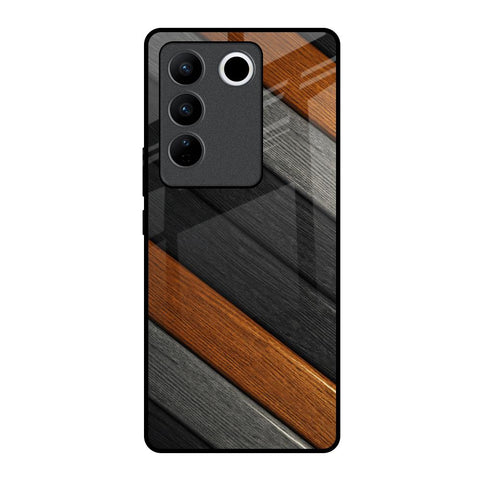 Tri Color Wood Vivo V27 Pro 5G Glass Back Cover Online