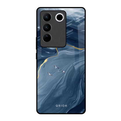 Deep Ocean Marble Vivo V27 Pro 5G Glass Back Cover Online