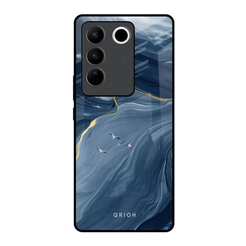 Deep Ocean Marble Vivo V27 Pro 5G Glass Back Cover Online