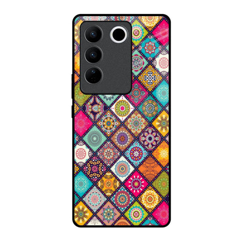 Multicolor Mandala Vivo V27 Pro 5G Glass Back Cover Online