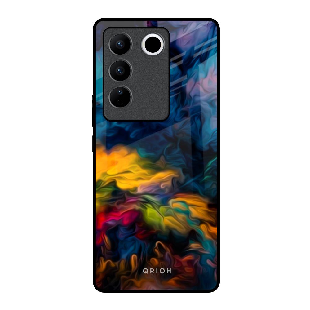 Multicolor Oil Painting Vivo V27 Pro 5G Glass Back Cover Online