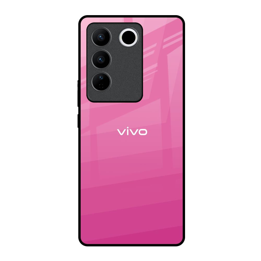 Pink Ribbon Caddy Vivo V27 Pro 5G Glass Back Cover Online