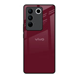 Classic Burgundy Vivo V27 Pro 5G Glass Back Cover Online
