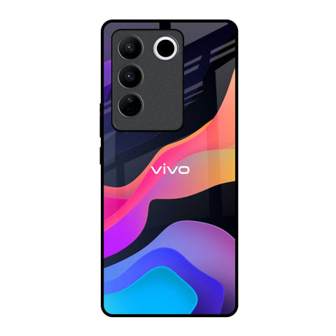 Colorful Fluid Vivo V27 Pro 5G Glass Back Cover Online