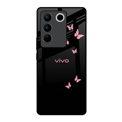 Fly Butterfly Vivo V27 Pro 5G Glass Back Cover Online