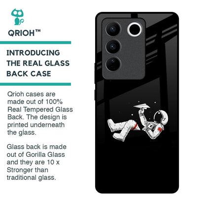 Space Traveller Glass Case for Vivo V27 Pro 5G