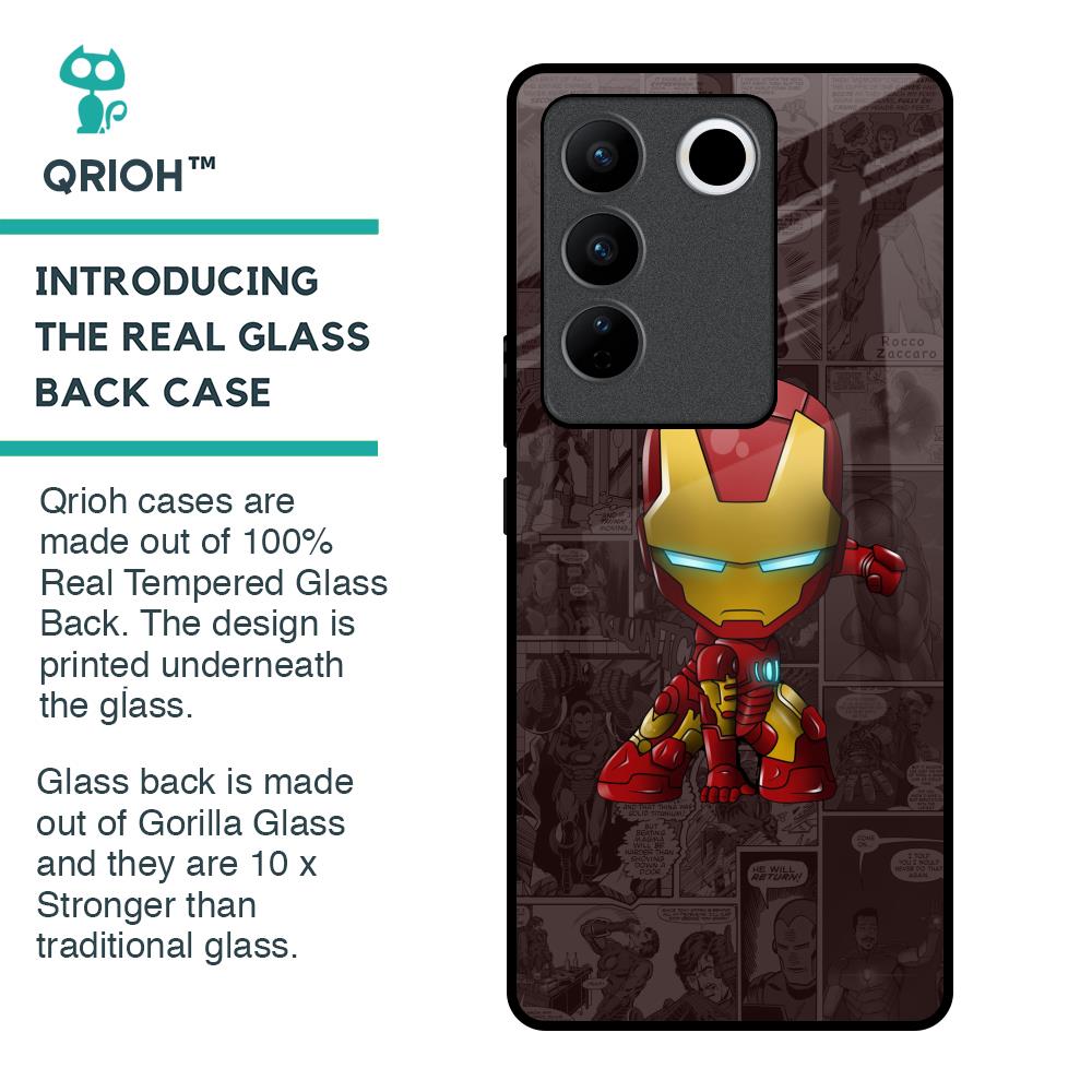 Angry Baby Super Hero Glass Case for Vivo V27 Pro 5G