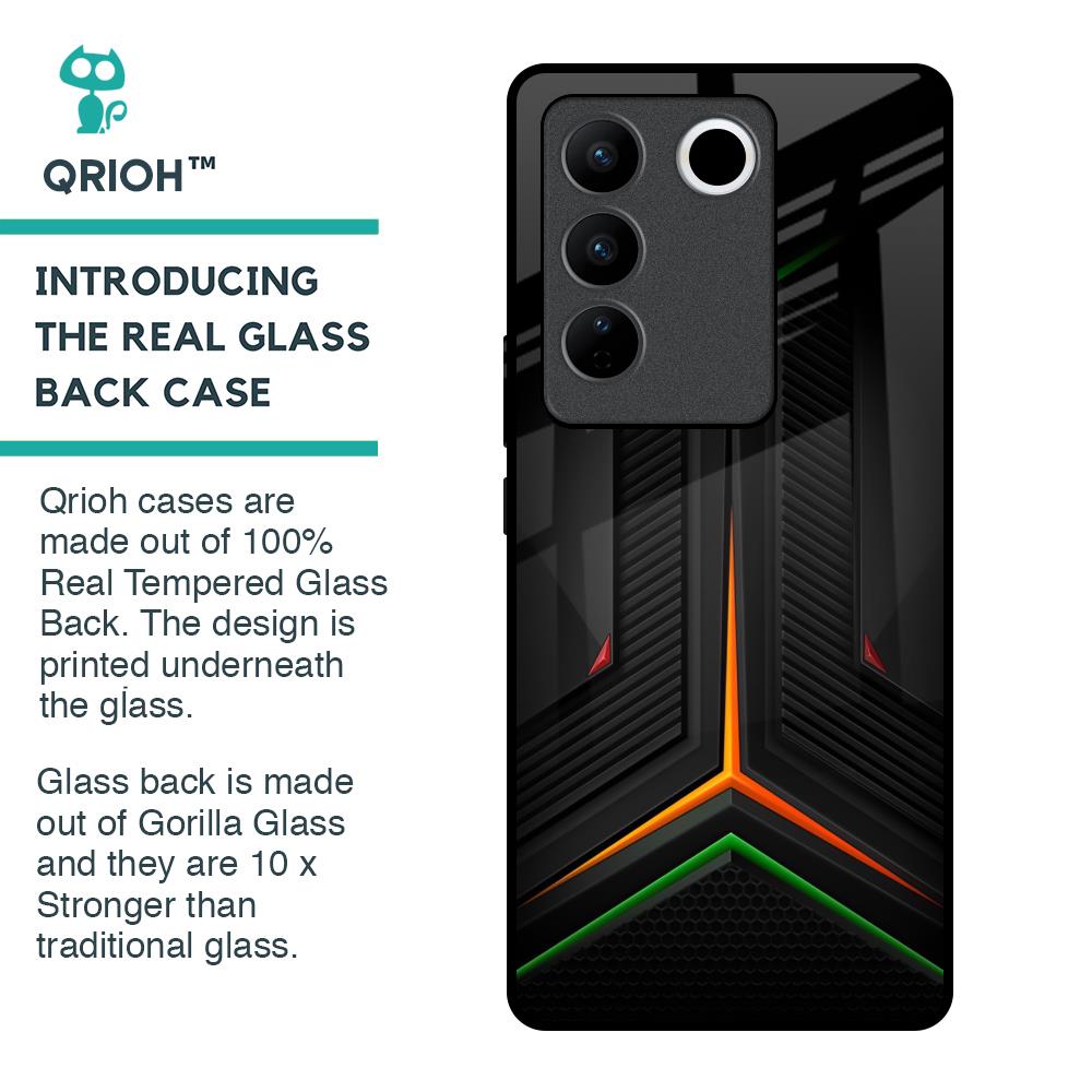 Modern Ultra Chevron Glass Case for Vivo V27 Pro 5G
