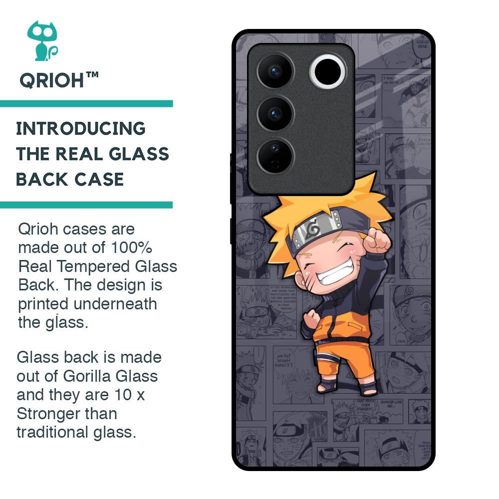 Orange Chubby Glass Case for Vivo V27 Pro 5G