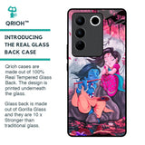 Radha Krishna Art Glass Case for Vivo V27 Pro 5G