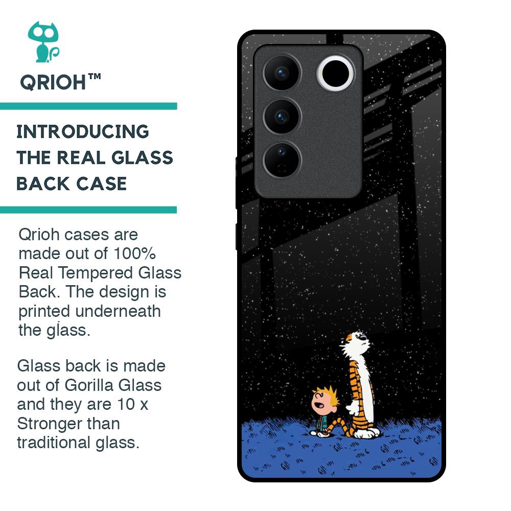 Night Sky Star Glass Case for Vivo V27 Pro 5G